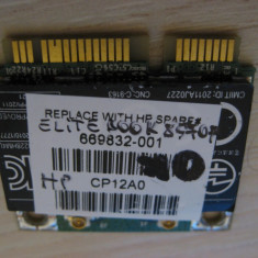 Placa wireless HP EliteBook 8570p, Broadcom BCM943228HM4LP1, 669832-001