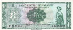 Bancnota Paraguay 1 Guarani 1952 - P193a UNC foto