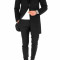 Palton pentru barbati, negru cu blana - LICHIDARE DE STOC - 9677