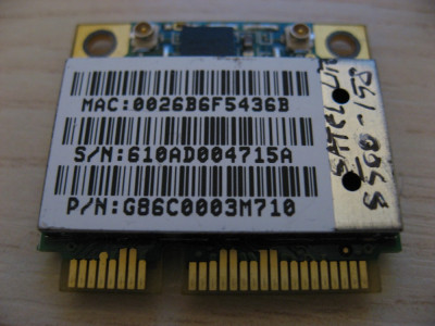 Placa wireless Toshiba Satellite Pro S500-158, G86C0003M710 foto