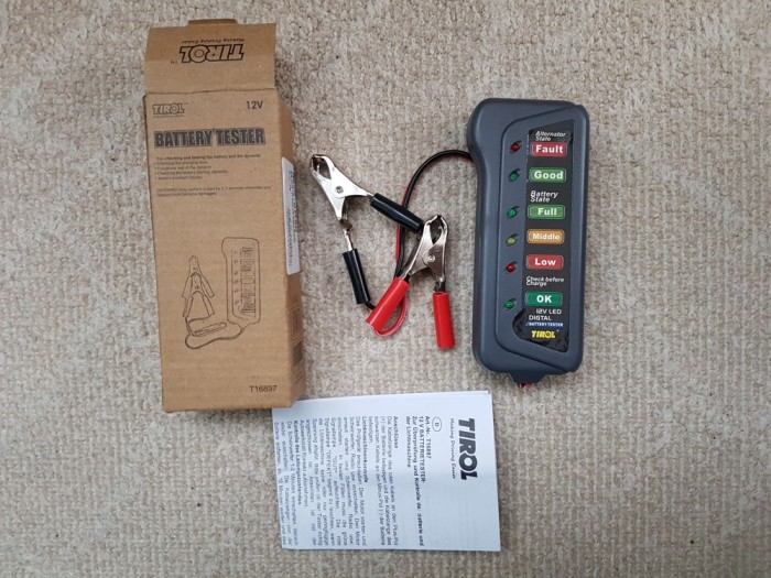 Tirol BST100 12V Tester universal de baterii si alternator auto Tirol BST100 12V Tester universal de baterii si alternator auto