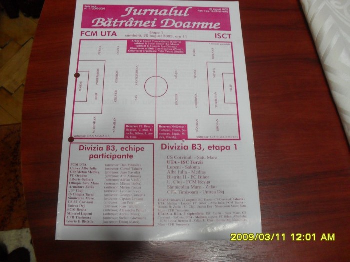program UTA - Ind.SC Turzii