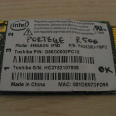 Placa wireless Toshiba Portege R500, Intel 4965AGN, PA3538U-1MPC, G86C0002PC10