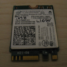 Placa wireless Toshiba Satellite L10W, Intel AC 3160, PA5165U-1MPC, G86C0006RB10