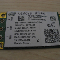 Placa wireless Lenovo ThinkPad R500, Intel 5300, Intel 533AN_MMW, 43Y6495