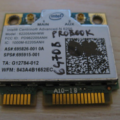 Placa wireless HP ProBook 6470b, Intel 6205, 62205ANHMW, 696826-001, 695915-001