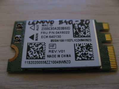 Placa wireless Lenovo B40-80, 04X6022, QCNFA335 foto