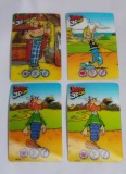 4 Asterix 3D cards cartonase desene animate, colectie