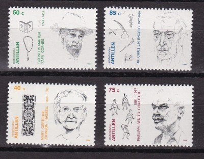 Antilele Olandeze 1996 personalitati MI 870-73 MNH w48 foto