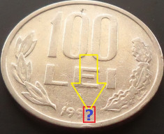 Moneda 100 LEI - ROMANIA, anul 199? *cod 4253 EROARE AN?? foto