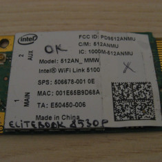 Placa wireless HP Elitebook 8530p, Intel WiFi Link 5100, 512AN_MMW, 506678-001