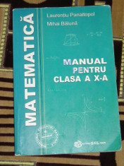 RWX 06 - MATEMATICA - CLASA 10 - EDITIE 2001 - PIESA DE COLECTIE foto