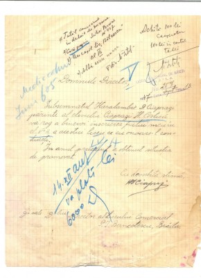 Z196 DOCUMENT VECHI-LICEUL COMERCIAL DE BAIETI, BRAILA -ANUL 1947 -CIAPRAZI foto