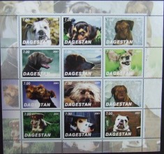 DAGESTAN (PL RUSIA) - CAINI DE RASA, 2001, 12 V IN 1 M/SH, NEOBLIT. - PLR 32 foto