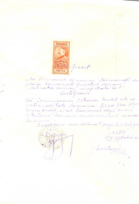 Z191 DOCUMENT VECHI-PRIMARIA COMUNEI DARMANESTI, PLASA COMANESTI, JUD.BACAU 1928 foto