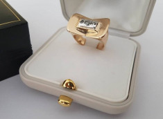 Inel din aur 14k cu diamante - poanson romanesc. Masura - 10 foto