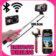 MONOPOD SELFIE TELESCOPIC WIRELESS BLUETOOTH CU BUTON DECLANSATOR foto