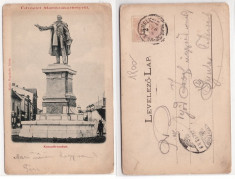 Targu Mures 1899 - Statuia Kossuth, ilustrata circulata foto