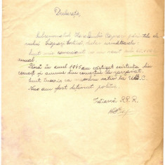 Z193 DOCUMENT VECHI-DECLARATIE CEAPRAZI HARALAMBIE, COPIL CIAPRAZI COSTICA 1945