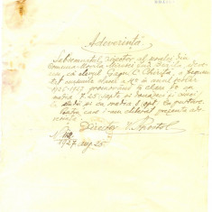 Z197 DOCUMENT VECHI-APOSTOL-DIRECTOR SCOALA MOVILA-MIRESEI, BRAILA- GAGU CHIRITA