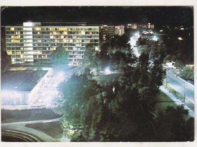 bnk cp Mamaia - Faleza noaptea - circulata foto