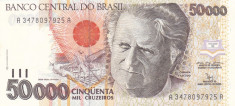 Bancnota Brazilia 50.000 Cruzeiros (1992) - P234 UNC foto