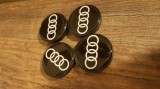 Capace Jante Aliaj Audi, Emblema Metal, 51.5mm (4 buc) - Q3 Q5 A3 A4 A5 A6