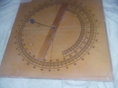 GONIOMETRU vechi de colectie,goniometru 35/35 cm,aparat didactic de masura,T.G foto