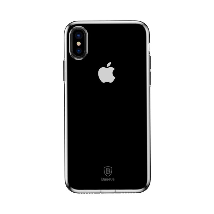 Carcasa protectie spate din gel TPU cu dopuri anti-praf pentru iPhone X 5.8 inch, transparenta foto mare Carcasa protectie spate din gel TPU cu dopuri anti-praf pentru iPhone X 5.8 inch, transparenta foto mare