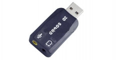 PLACA de SUNET pe USB + 3D sound + External Virtual 5+1 canale foto