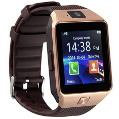 Ceas Smartwatch iUni DZ09 Plus, BT, Camera 1.3MP, 1.54 Inch, Auriu foto