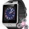 Smartwatch iUni DZ09 Plus, BT, Camera 1.3MP, 1.54 Inch, Argintiu + Spinner Cadou