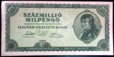 Bancnota 100000000 Pengo - UNGARIA, anul 1946 *cod 746 RARA IUNIE 100 MILIOANE! foto