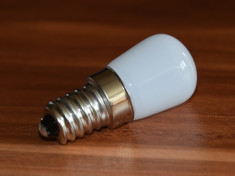 Bec LED pentru frigider, 220 V c.a., soclu E14, lumina naturala, consum 1,5W foto