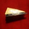 Insigna -Intreprinderea IEAME Sf.Gheorghe , metal si email , L= 3,8 cm