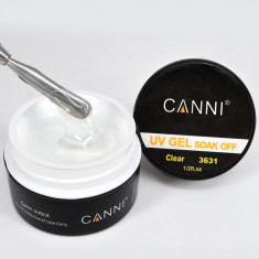 Gel canni black constructie unghii false uv transparent, manichiura, 15 ml foto