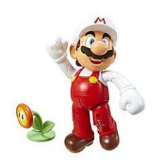 Figurina Nintendo Fire Mario With Flower Wave 3 10 Cm foto
