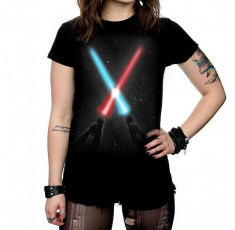 Tricou Fete Star Wars - Crossed Light Sabres foto