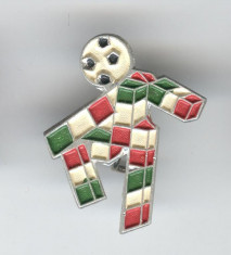 MASCOTA Campionatul Mondial de Fotbal Italia 1990 - Insigna romaneasca foto