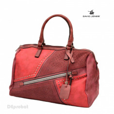 Geanta dama piele David Jones originala CM3648 Bordeaux foto