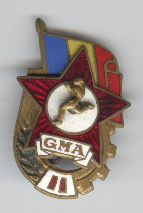 GMA II - Atletism 1949 - superba insigna veche numerotata Romania