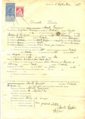 Z223 DOCUMENT VECHI -SOLICITARE INSCRIERE SCOLARA -MORITZ GRUPPER, BRAILA -1925