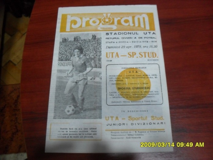 program UTA - Sportul Stud.