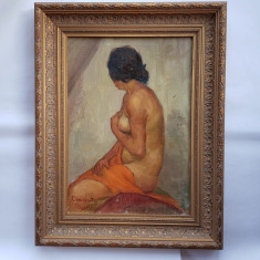 MIHAI CAMARUT - PICTOR ,ARTIST IESEAN - NUD - 1929 - ulei/pinza foto