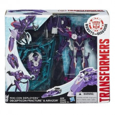 Jucarie Transformers Robots In Disguise Mini-Con Deployers Decepticon Fracture And Airazor foto