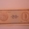 Cuba 20 pesos exchange certificate, seria D, UNC