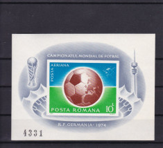 ROMANIA 1974 LP 853 CAMPIONATUL DE FOTBAL COLITA NEDANTELATA MNH foto