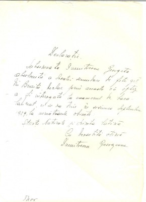 Z232 DOCUMENT VECHI - SCOALA SECUNDARA DE FETE, BRAILA-DUMITRESCU GEORGETA -1929 foto