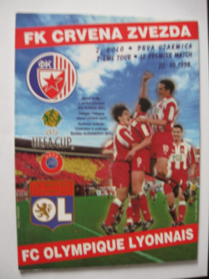 Steaua Rosie Belgrad - Olympique Lyon (20 0ct. 1998), jucat la Bucuresti UEFA foto