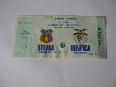 Steaua Bucuresti - Benfica Lisabona (6 APRILIE 1988), BILET DE MECI foto